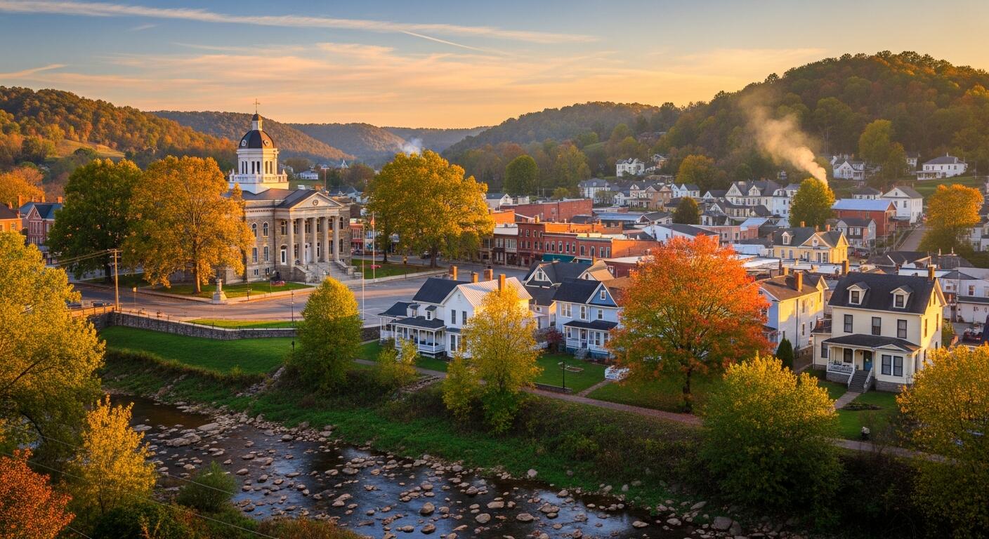 Corydon Indiana town and hillside view for Kentuckiana Moving service-area planning